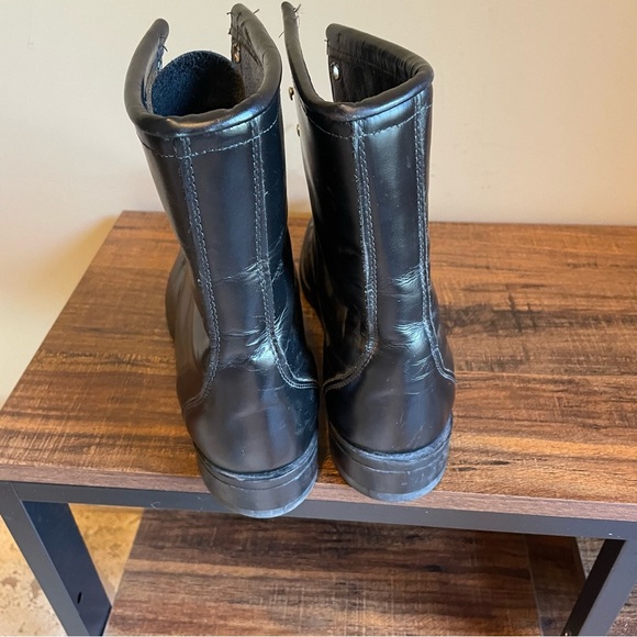 Laredo Mens Kiltie Roper Western Boots 10D Gray Leather Lace Up Vintage - Picture 2 of 6